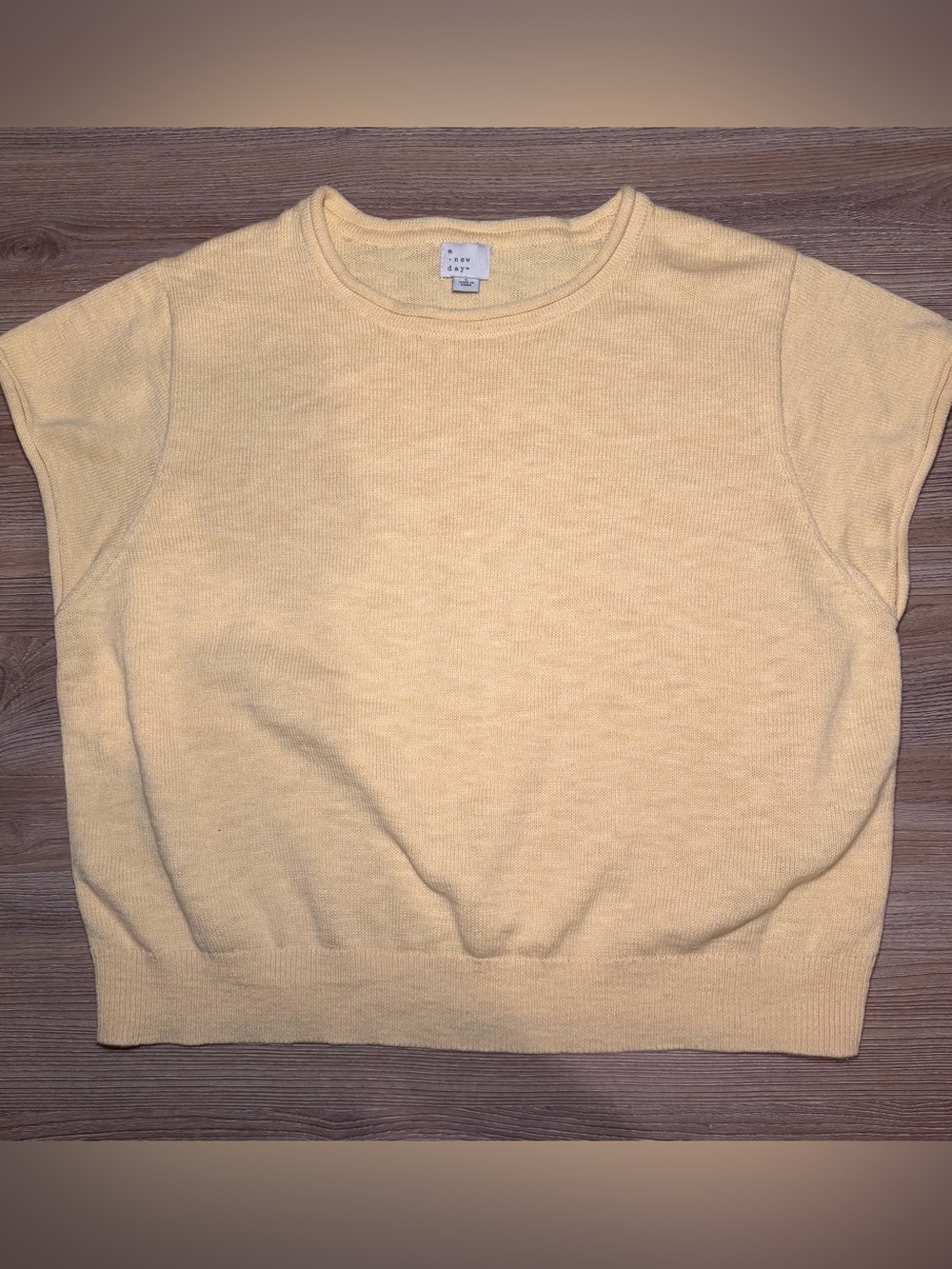 a new day Pale Yellow Crewneck Sweater